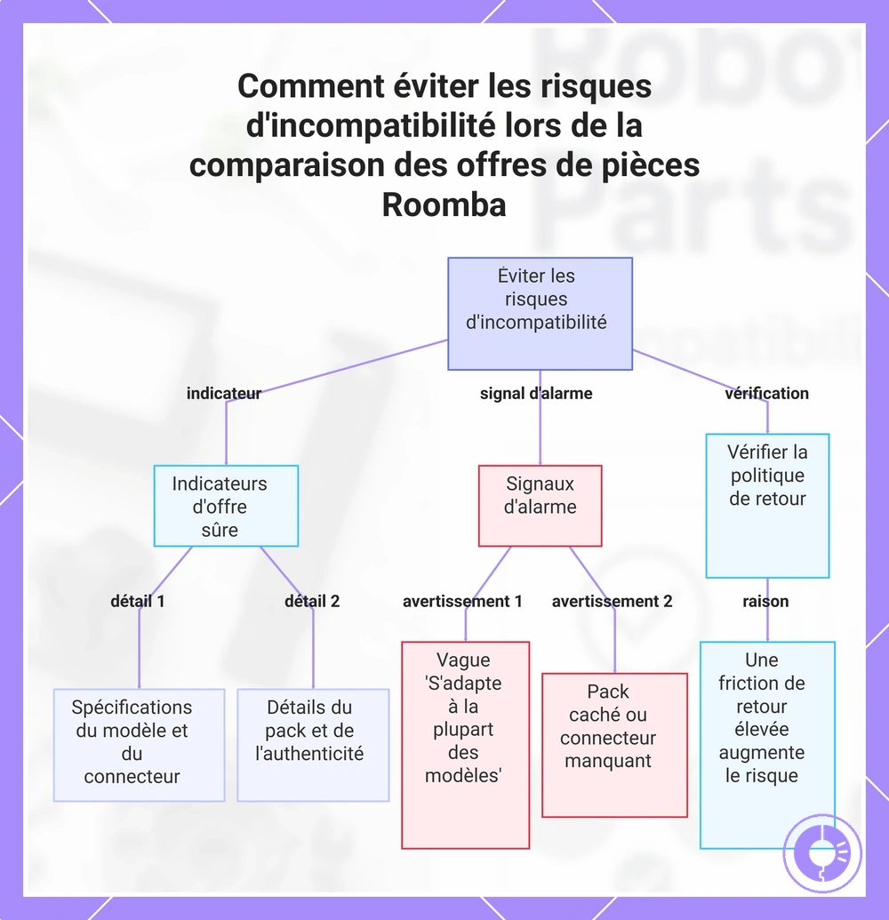 Comment éviter les risques d'incompatibilité lors de la comparaison des offres de pièces Roomba