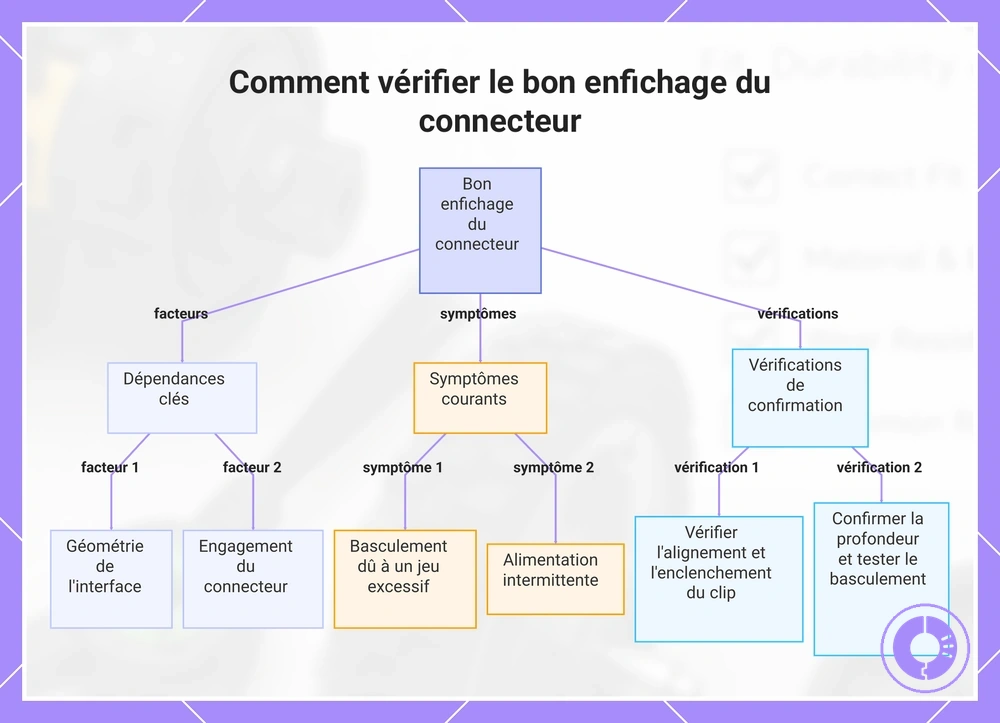 Comment vérifier le bon enfichage du connecteur