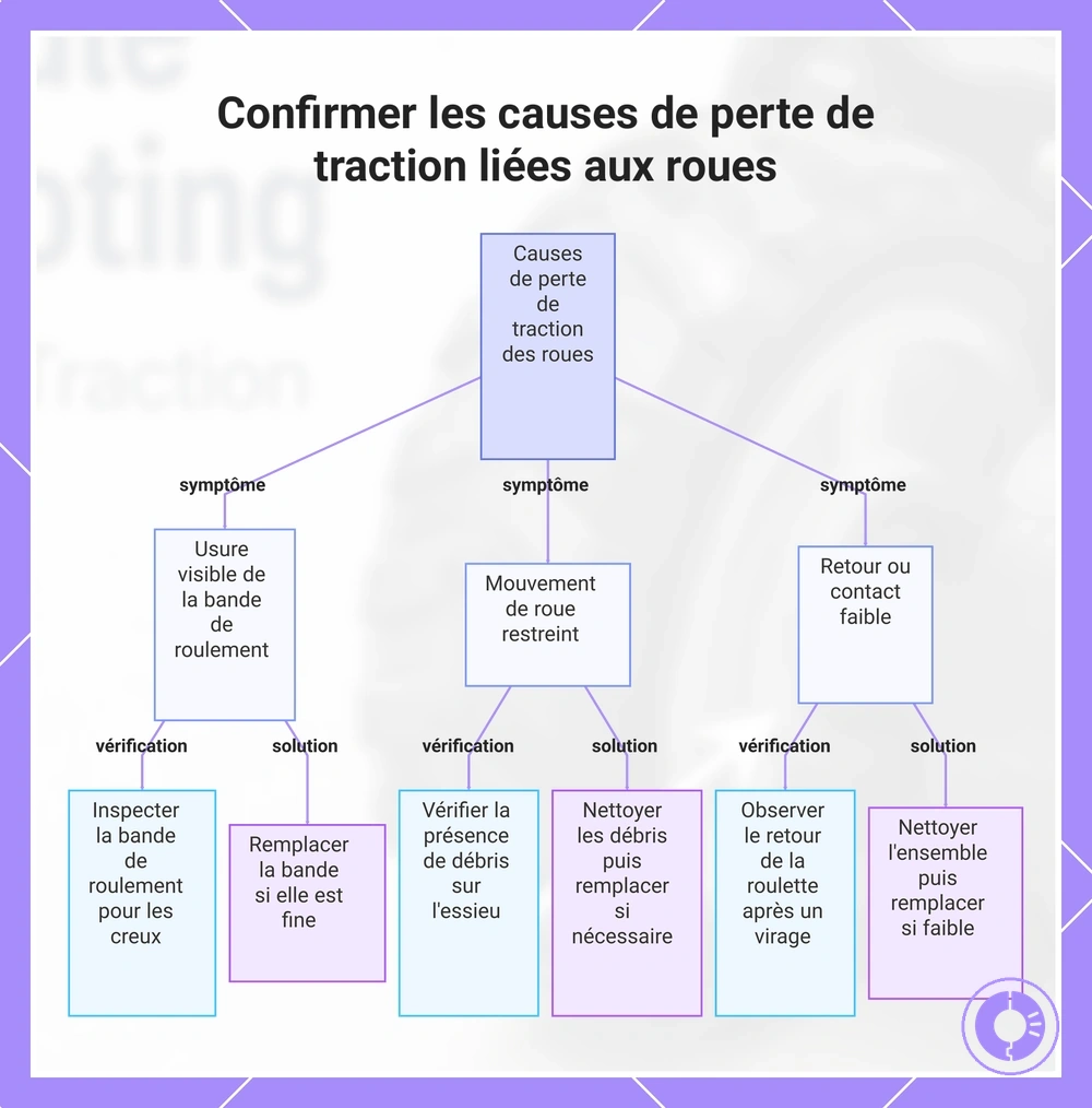 Confirmer les causes de perte de traction liées aux roues