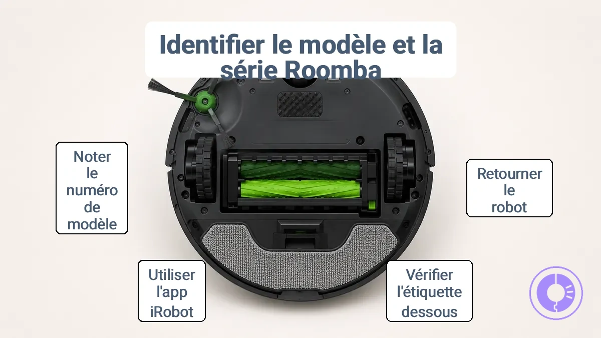 Confirmer modele serie roomba