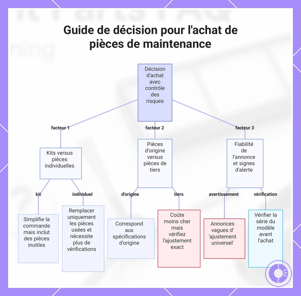 Guide de décision pour l'achat de pièces de maintenance