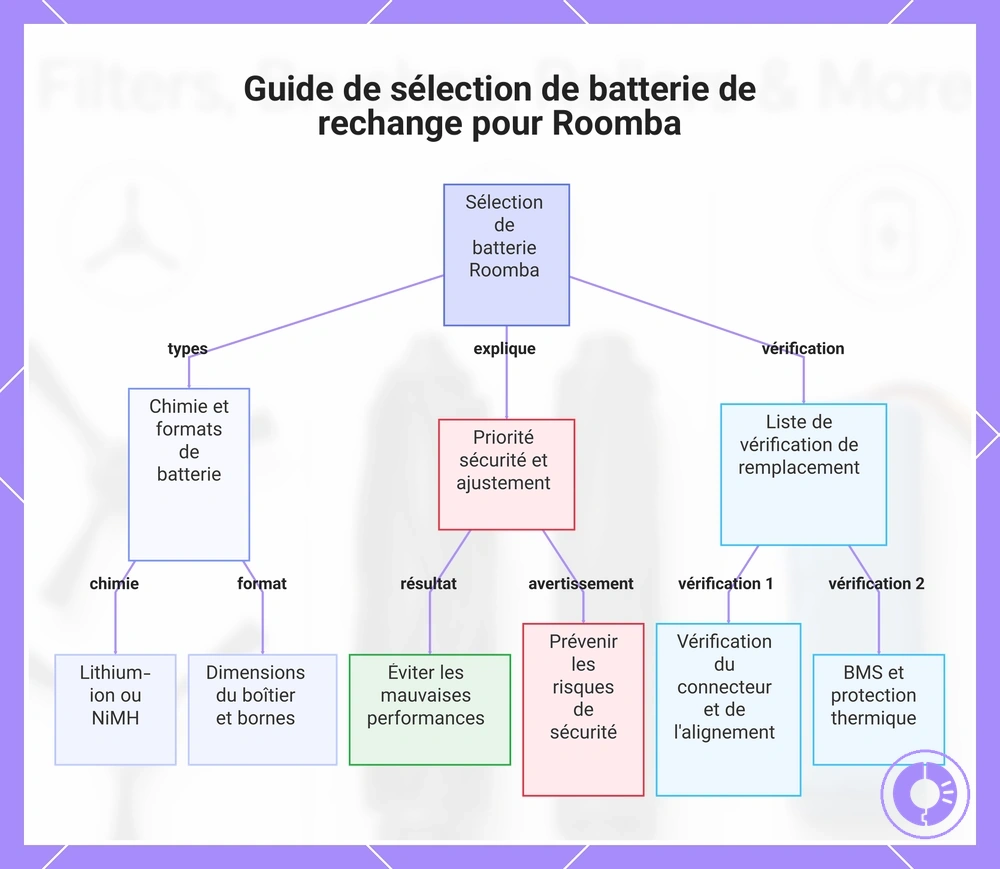 Guide de sélection de batterie de rechange pour Roomba