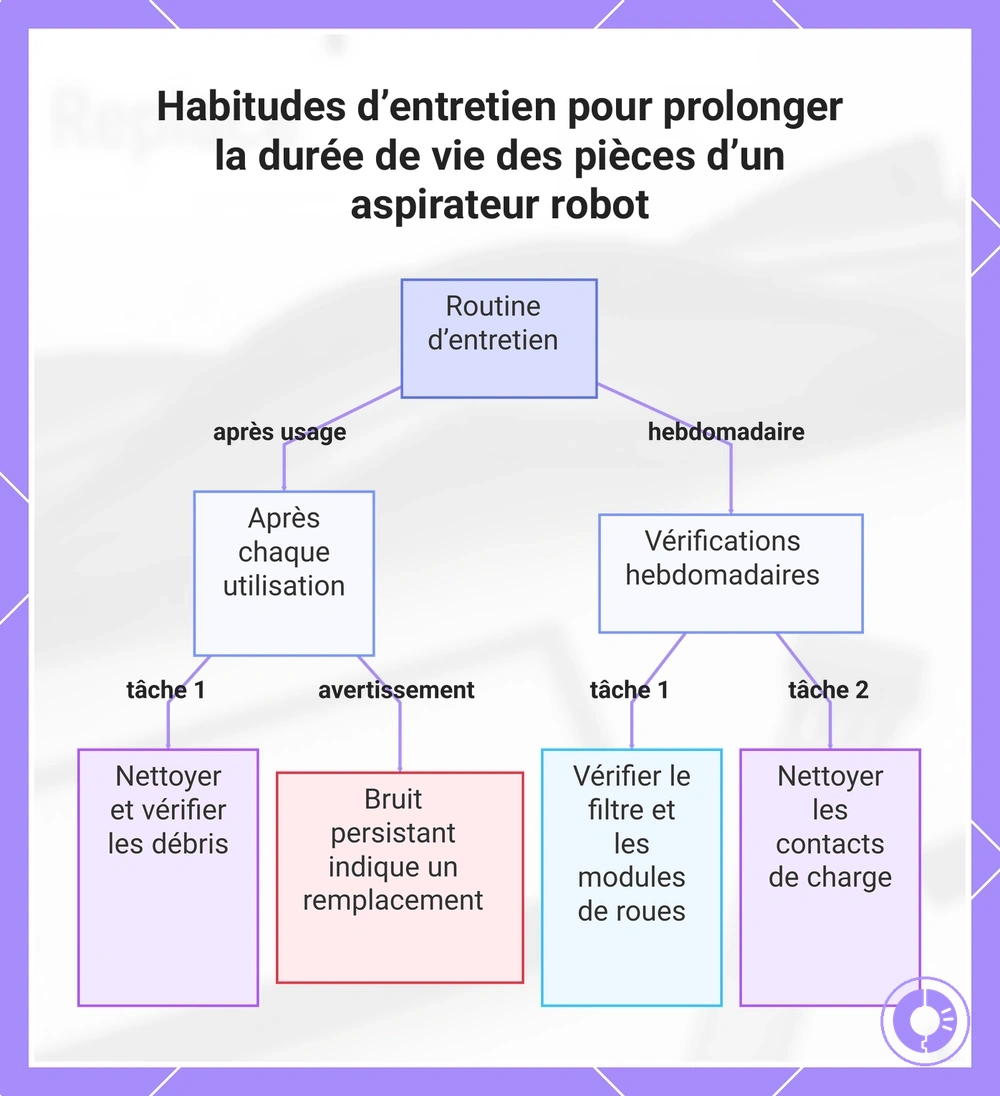 Habitudes d’entretien pour prolonger la durée de vie des pièces d’un aspirateur robot