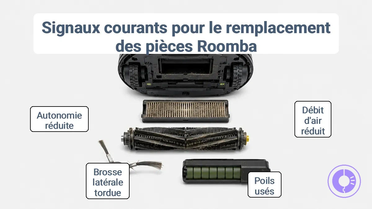 Signes d'usure courants pour les pièces Roomba incitant à un remplacement plus précoce