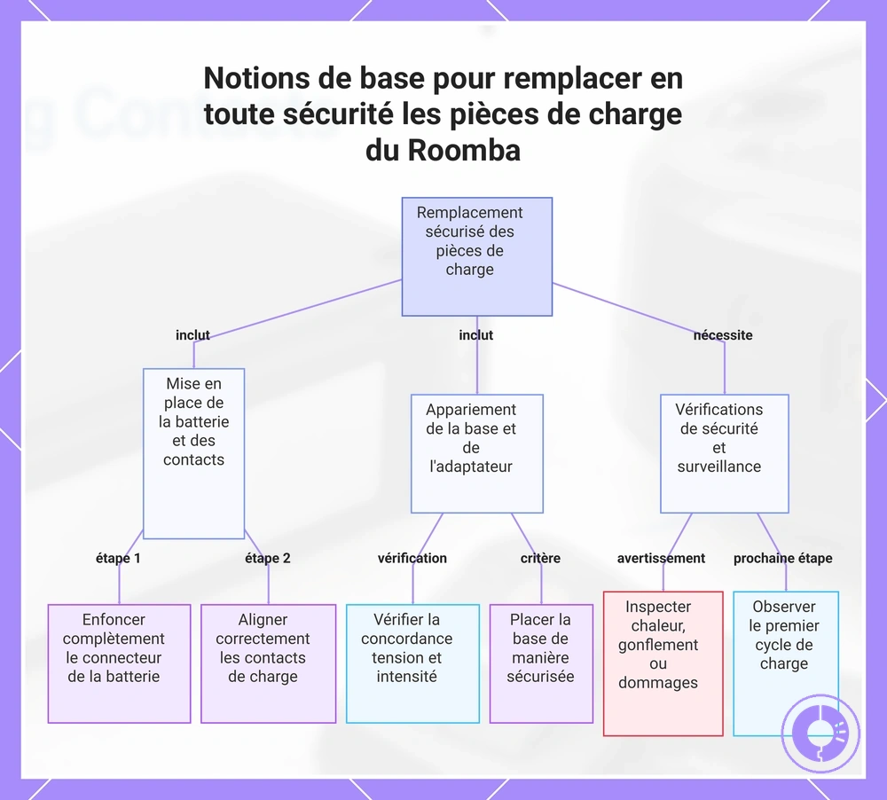 Notions de base pour remplacer en toute sécurité les pièces de charge du Roomba