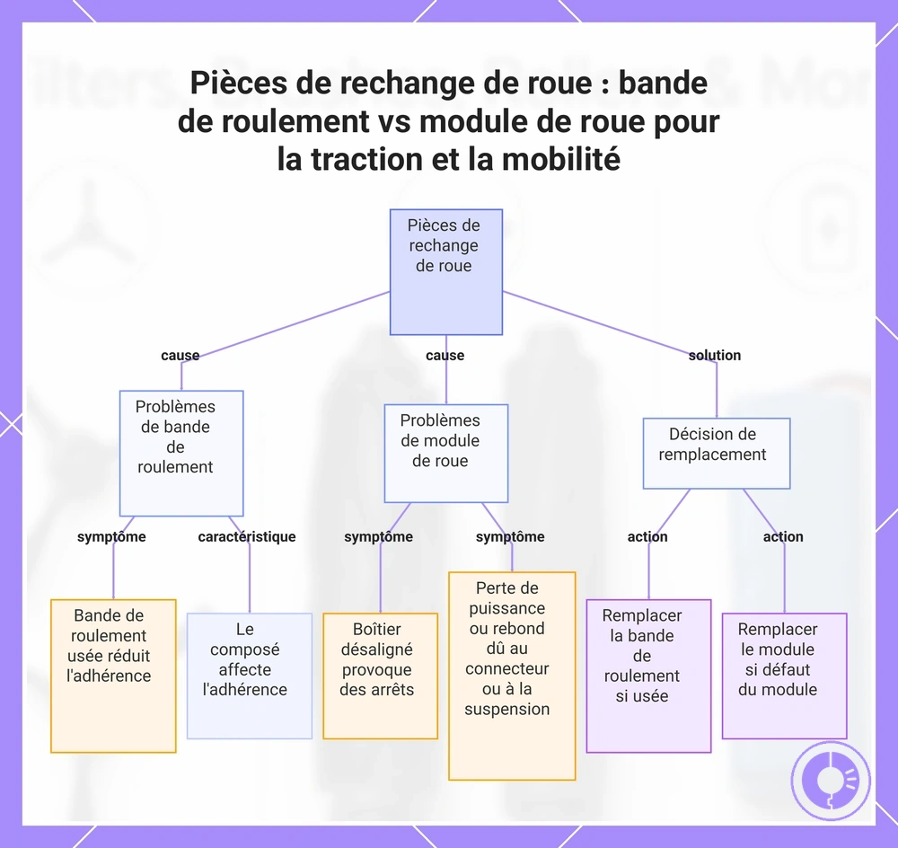 Pièces de rechange de roue : bande de roulement vs module de roue pour la traction et la mobilité