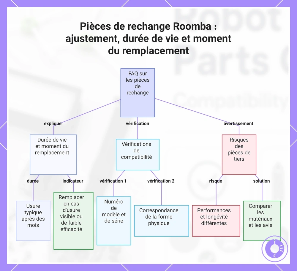 Pièces de rechange Roomba : ajustement, durée de vie et moment du remplacement