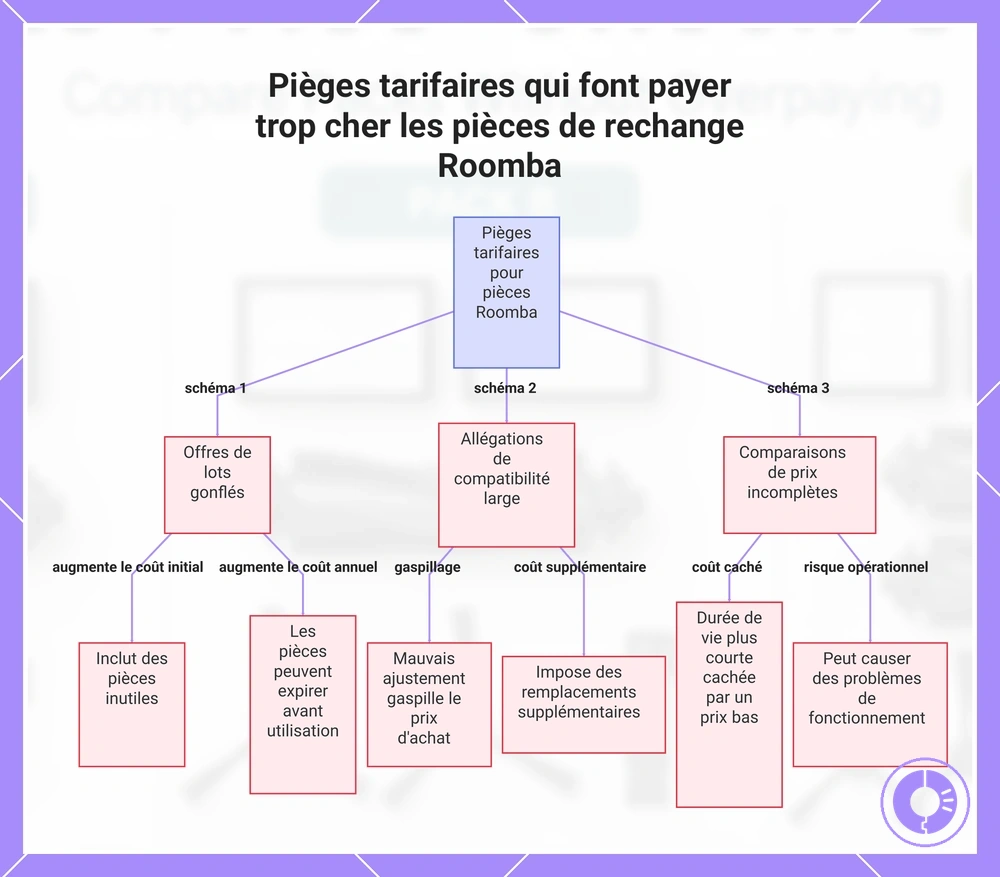 Pièges tarifaires qui font payer trop cher les pièces de rechange Roomba