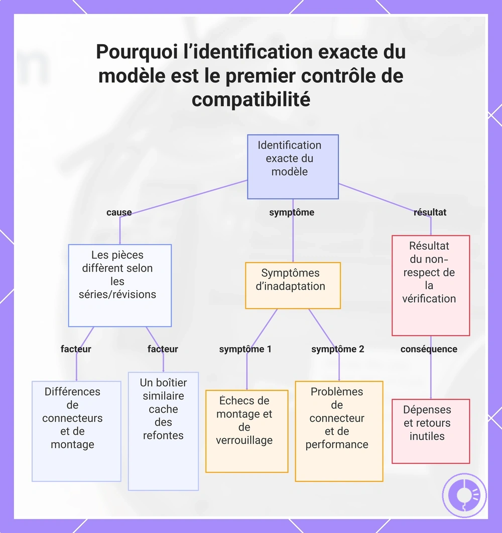 Pourquoi l’identification exacte du modèle est le premier contrôle de compatibilité