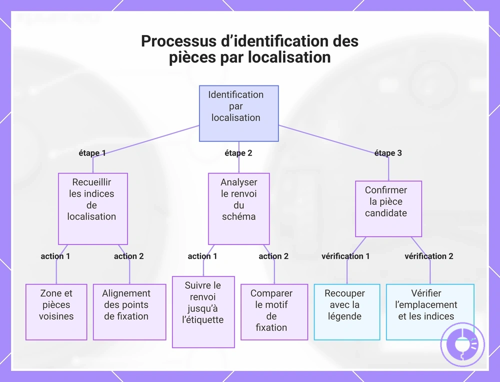Processus d’identification des pièces par localisation