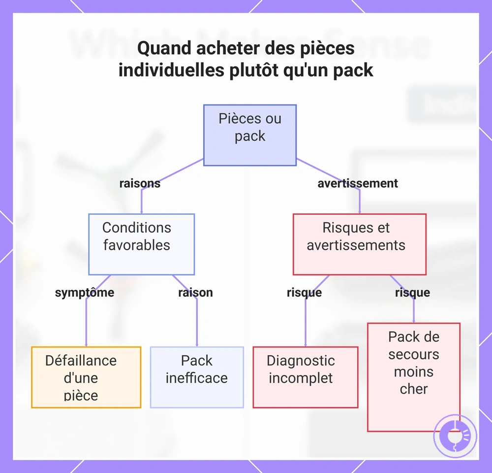 Quand acheter des pièces individuelles plutôt qu'un pack