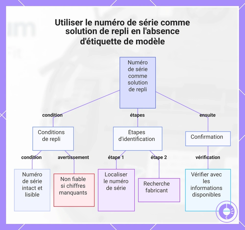 Utiliser le numéro de série comme solution de repli en l'absence d'étiquette de modèle