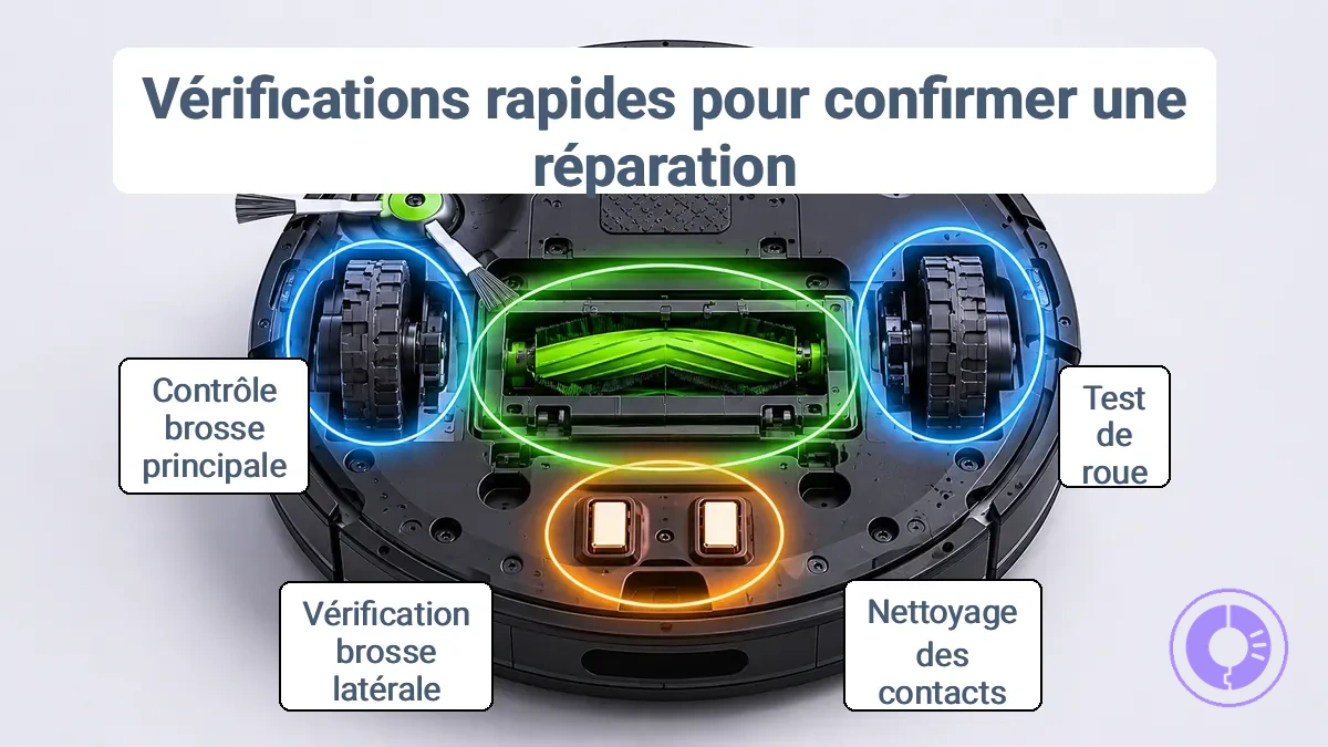 Vérifications rapides pour confirmer une réparation avant commande