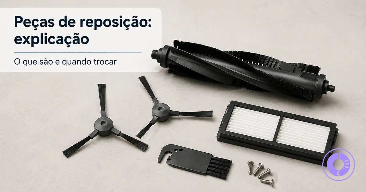 Conjunto de peças de reposição comuns do Roomba para manutenção de rotina