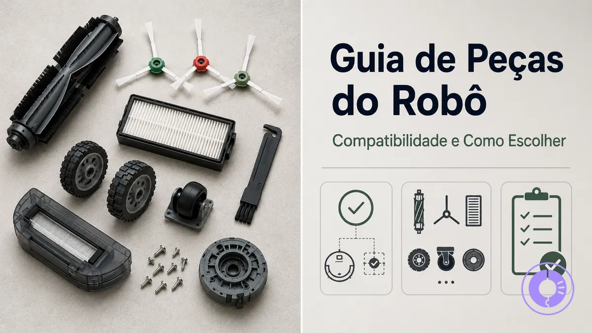 Conjunto de peças de reposição para Roomba para identificação e escolha correta