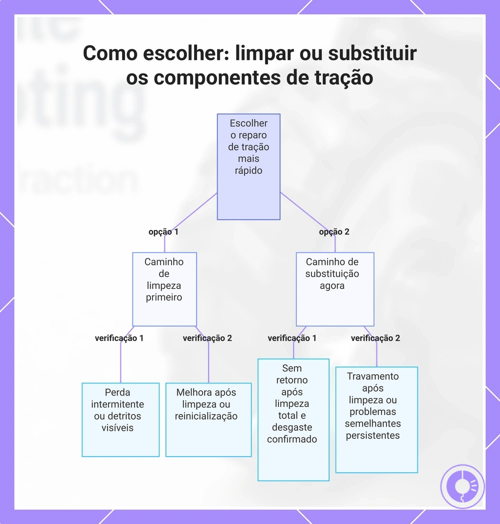Como escolher: limpar ou substituir os componentes de tração