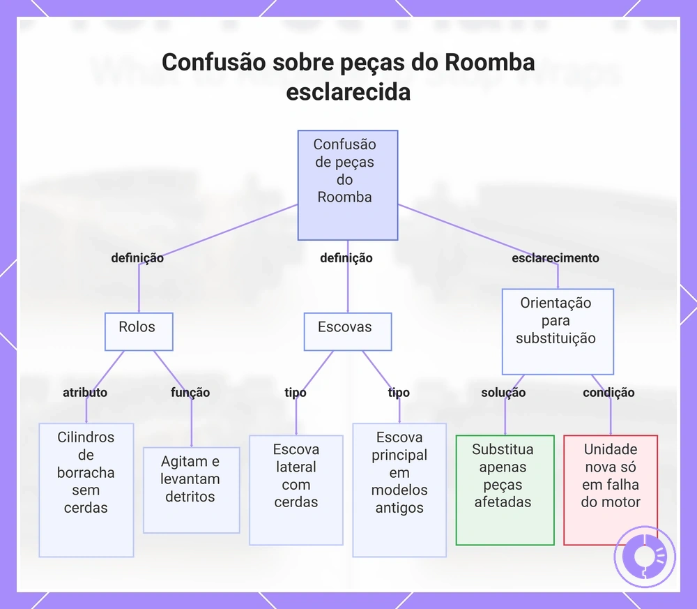 Confusão sobre peças do Roomba esclarecida