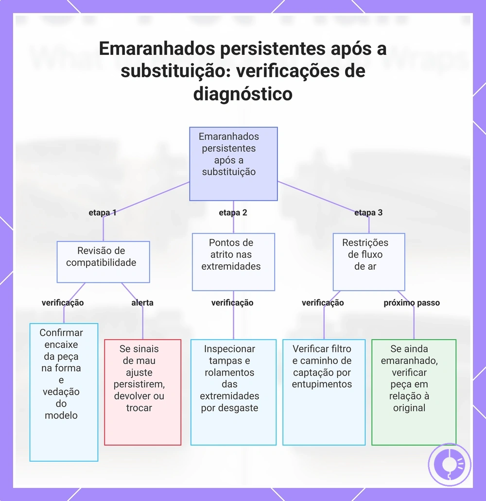 Emaranhados persistentes após a substituição: verificações de diagnóstico