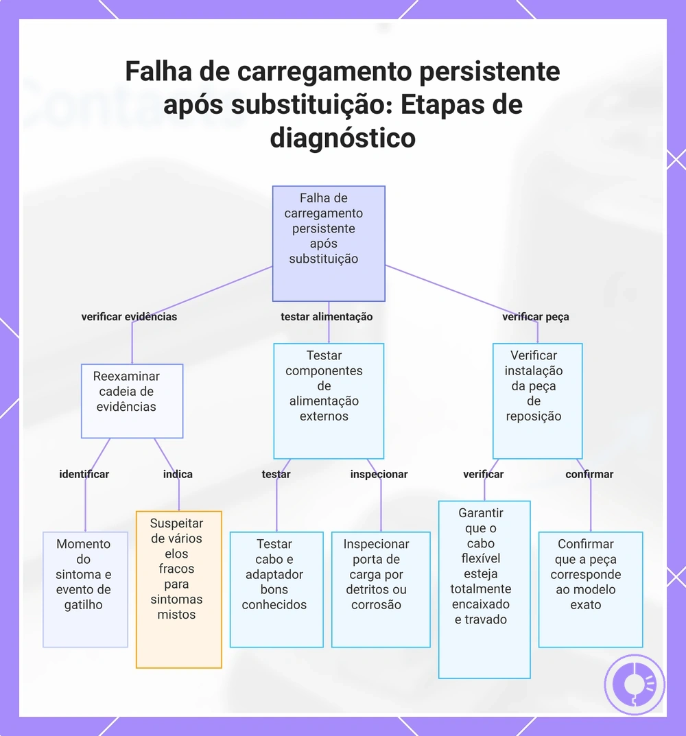 Falha de carregamento persistente após substituição: Etapas de diagnóstico