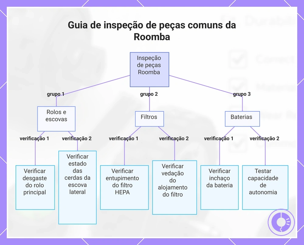 Guia de inspeção de peças comuns da Roomba