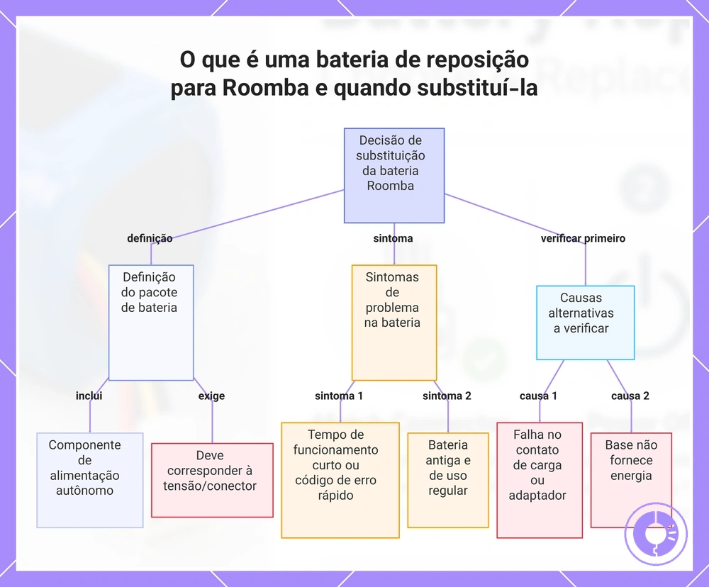 O que é uma bateria de reposição para Roomba e quando substituí-la