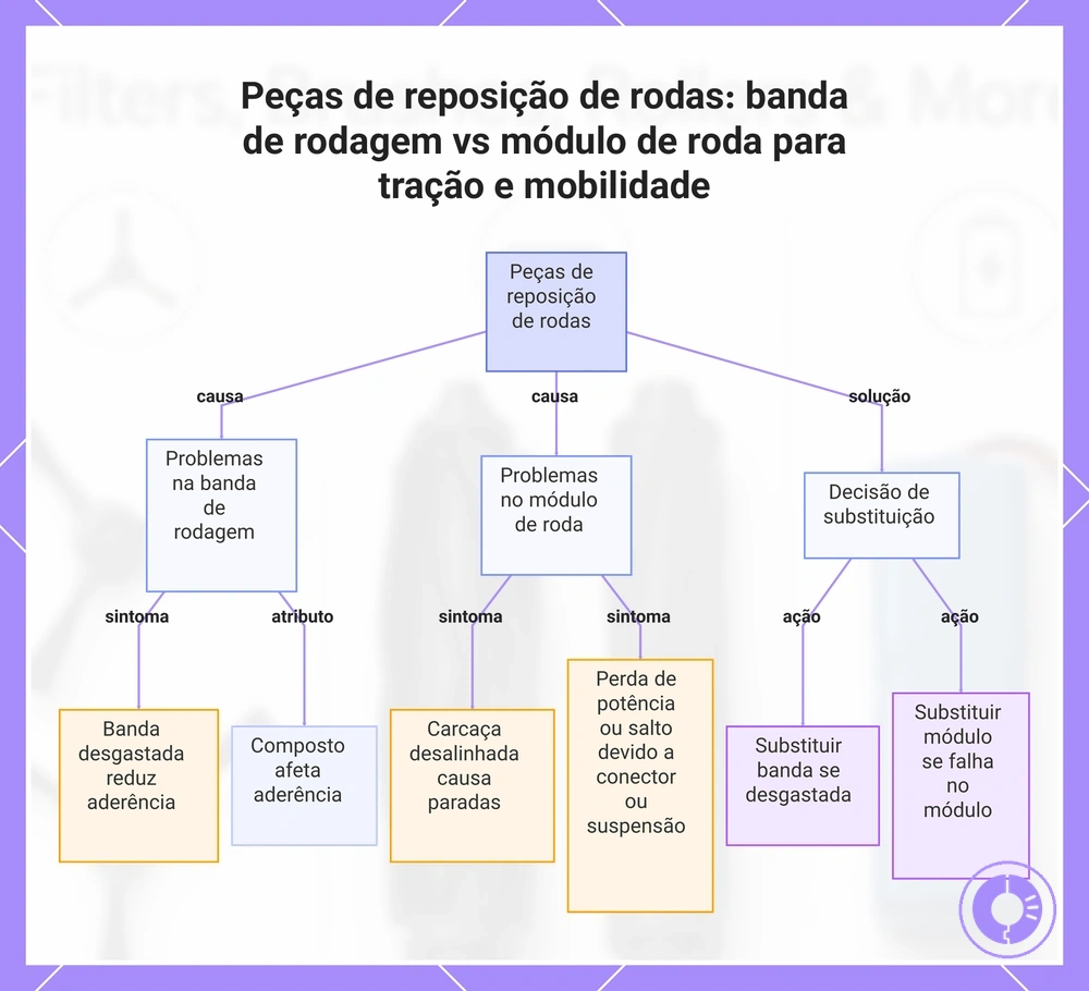 Peças de reposição de rodas: banda de rodagem vs módulo de roda para tração e mobilidade