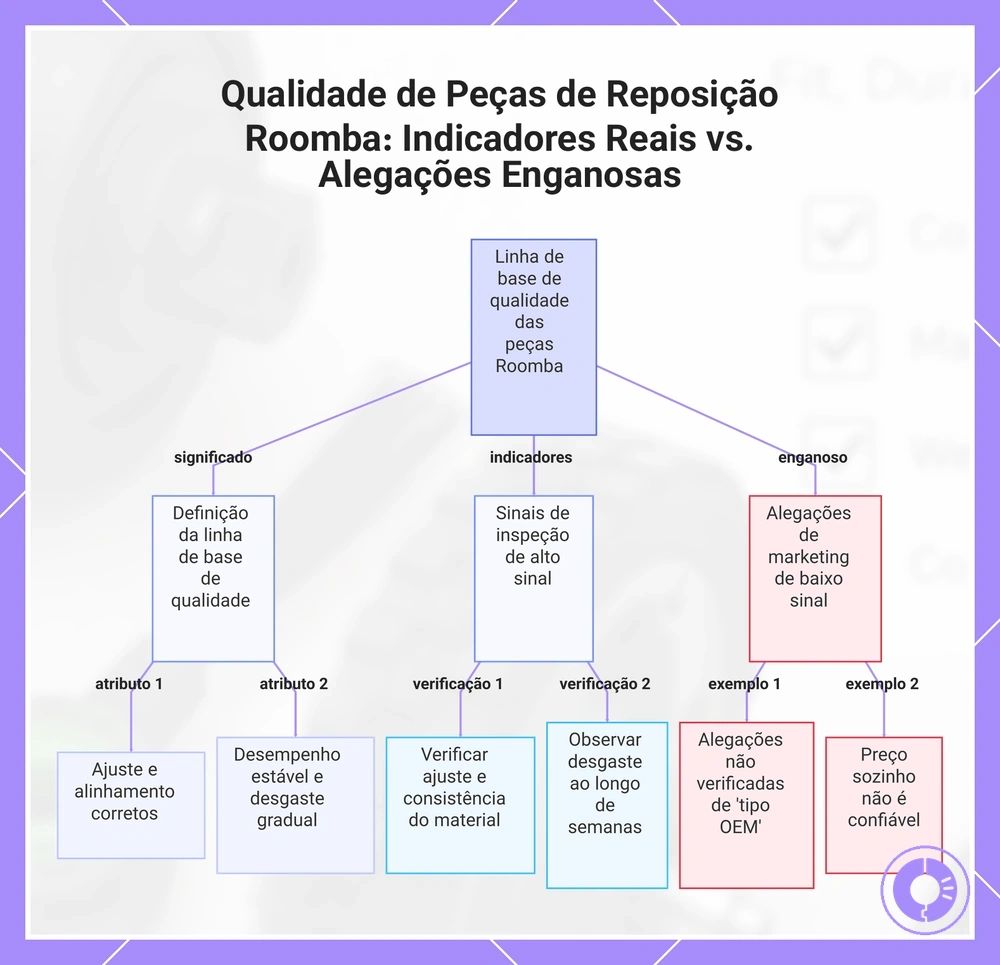 Qualidade de Peças de Reposição Roomba: Indicadores Reais vs. Alegações Enganosas