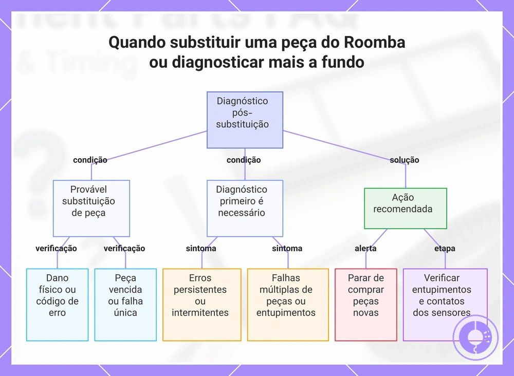 Quando substituir uma peça do Roomba ou diagnosticar mais a fundo