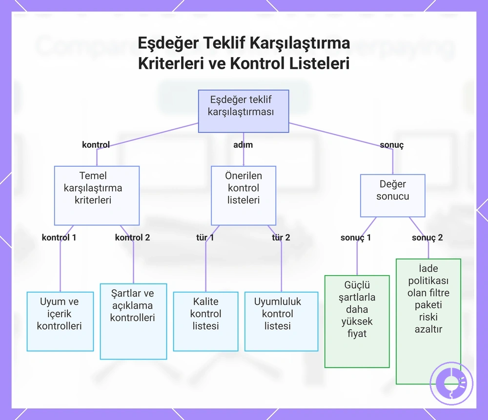 Eşdeğer Teklif Karşılaştırma Kriterleri ve Kontrol Listeleri