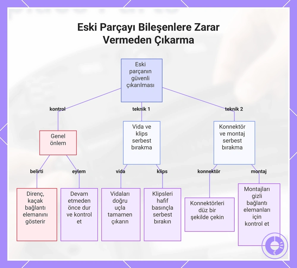 Eski Parçayı Bileşenlere Zarar Vermeden Çıkarma