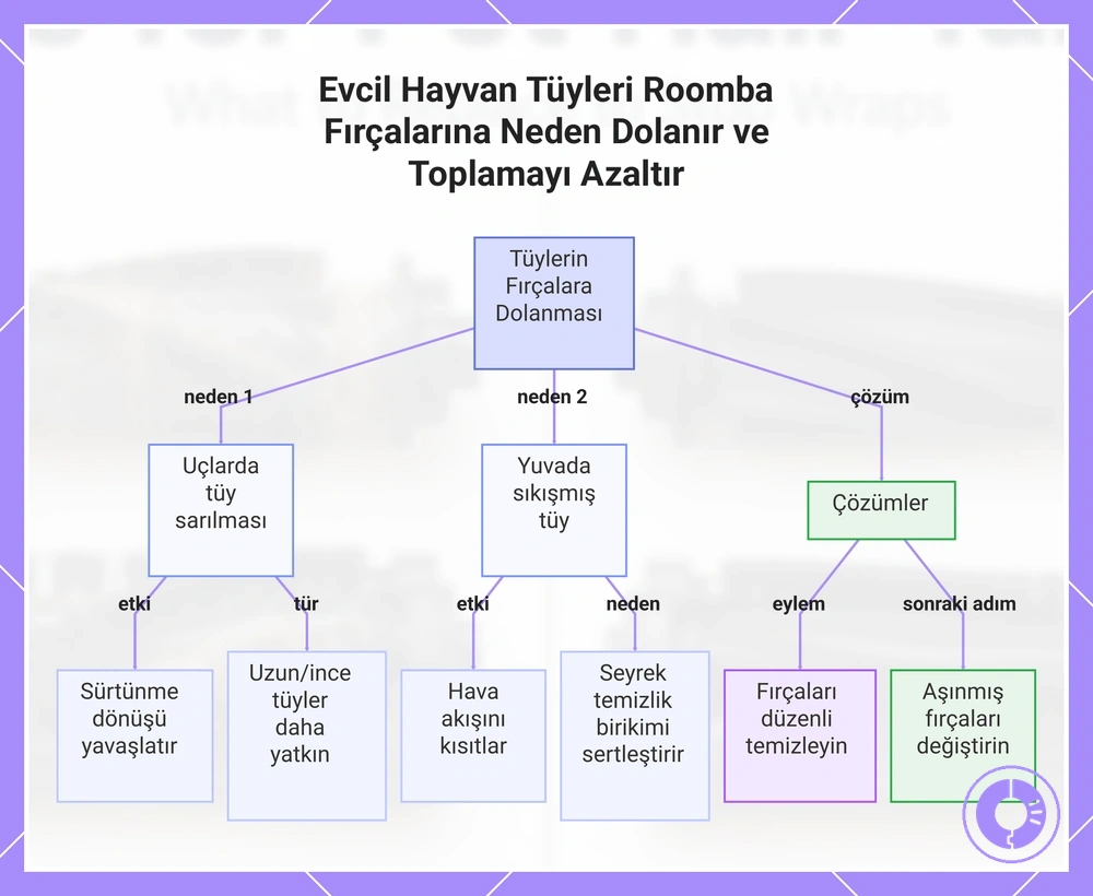 Evcil Hayvan Tüyleri Roomba Fırçalarına Neden Dolanır ve Toplamayı Azaltır