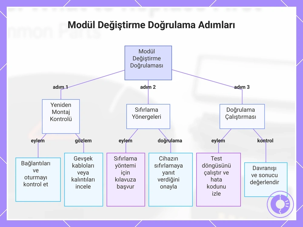 Modül Değiştirme Doğrulama Adımları