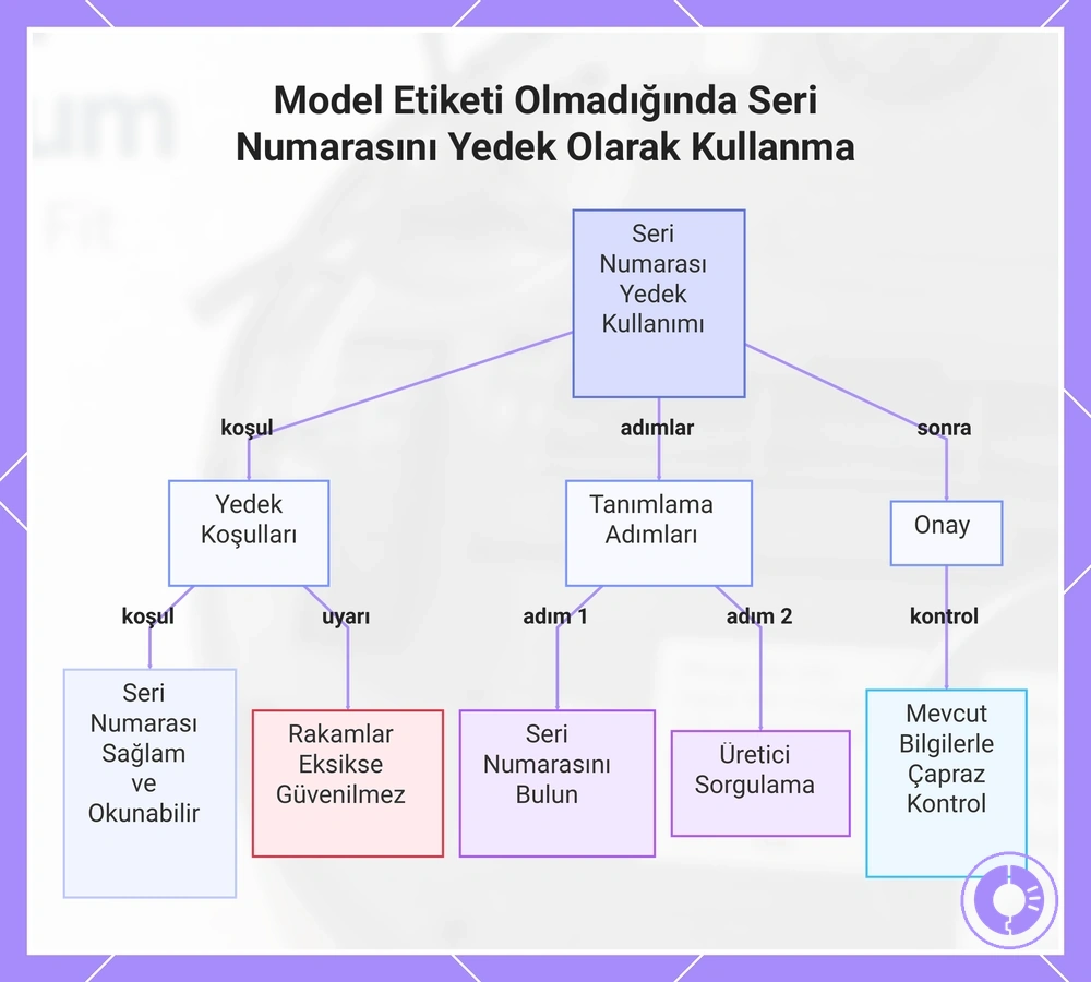 Model Etiketi Olmadığında Seri Numarasını Yedek Olarak Kullanma
