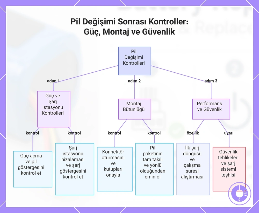 Pil Değişimi Sonrası Kontroller: Güç, Montaj ve Güvenlik