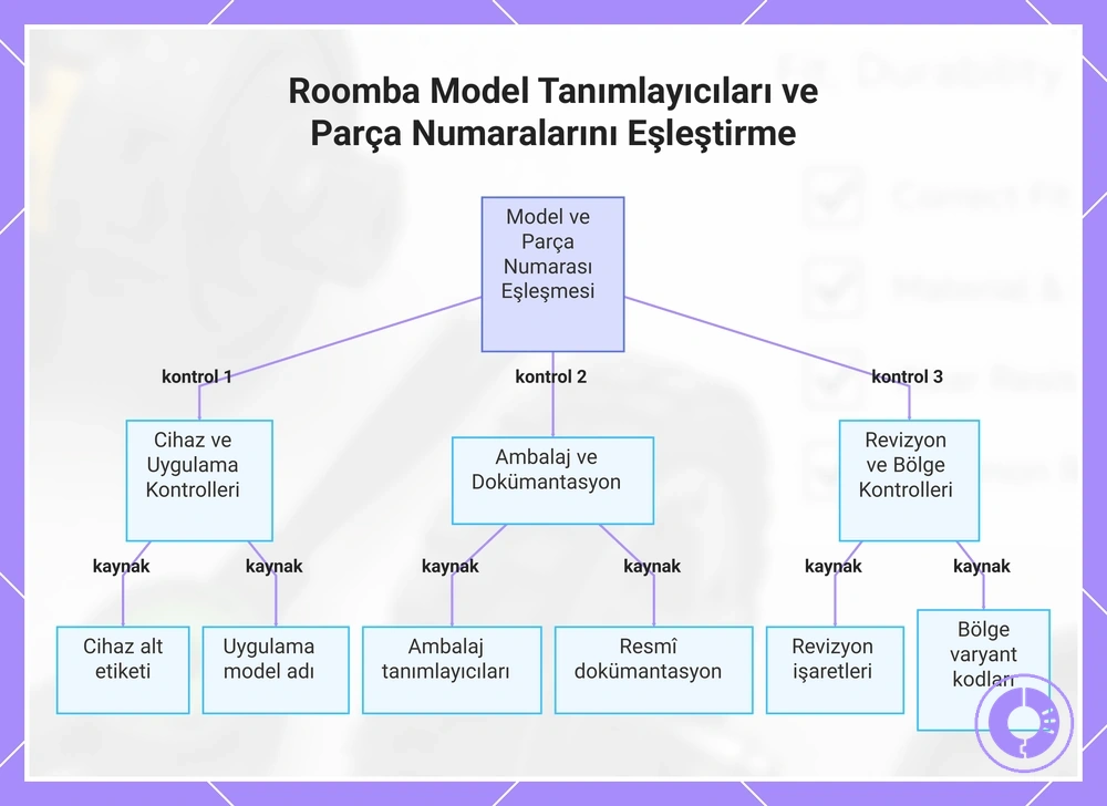 Roomba Model Tanımlayıcıları ve Parça Numaralarını Eşleştirme