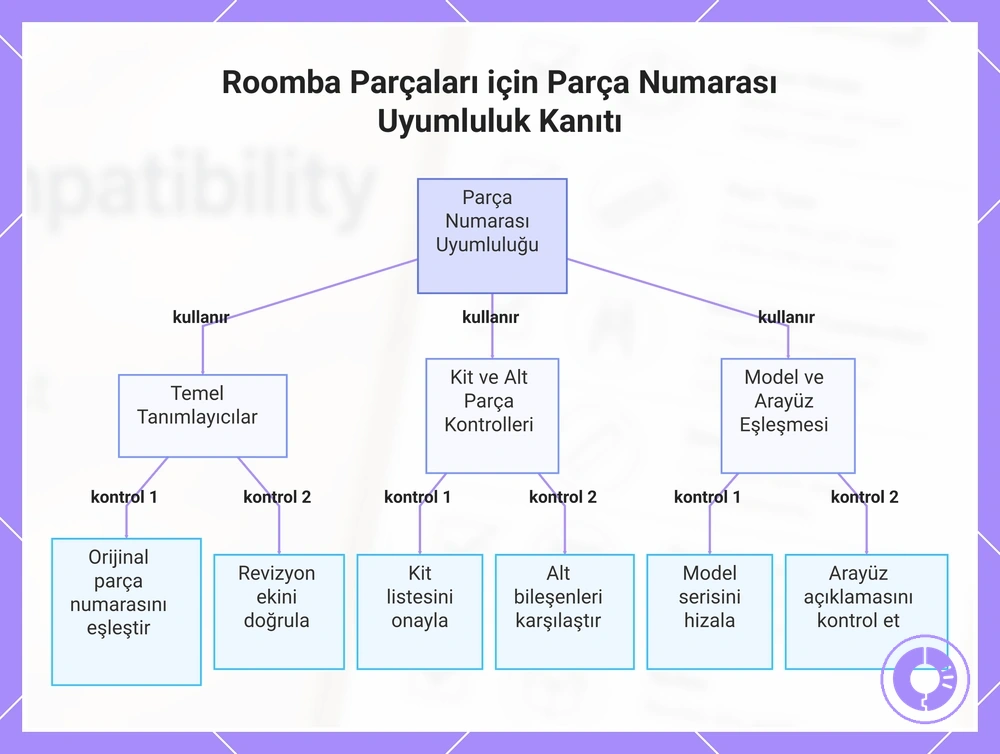 Roomba Parçaları için Parça Numarası Uyumluluk Kanıtı