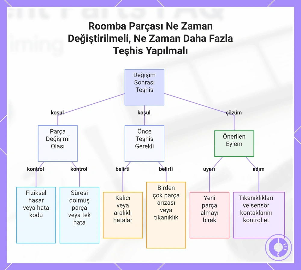 Roomba Parçası Ne Zaman Değiştirilmeli, Ne Zaman Daha Fazla Teşhis Yapılmalı