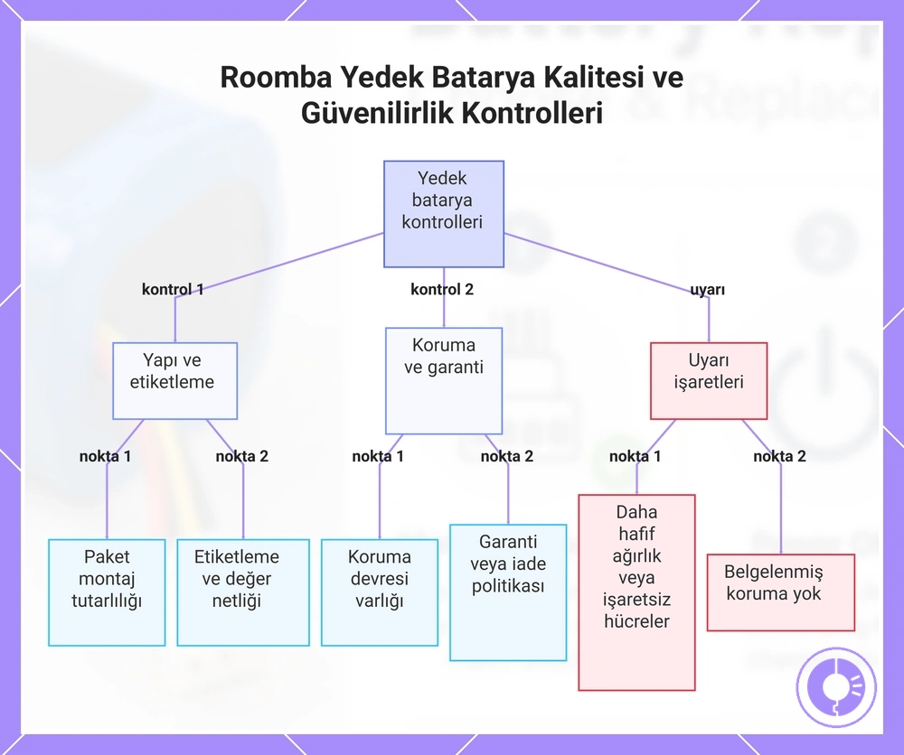 Roomba Yedek Batarya Kalitesi ve Güvenilirlik Kontrolleri