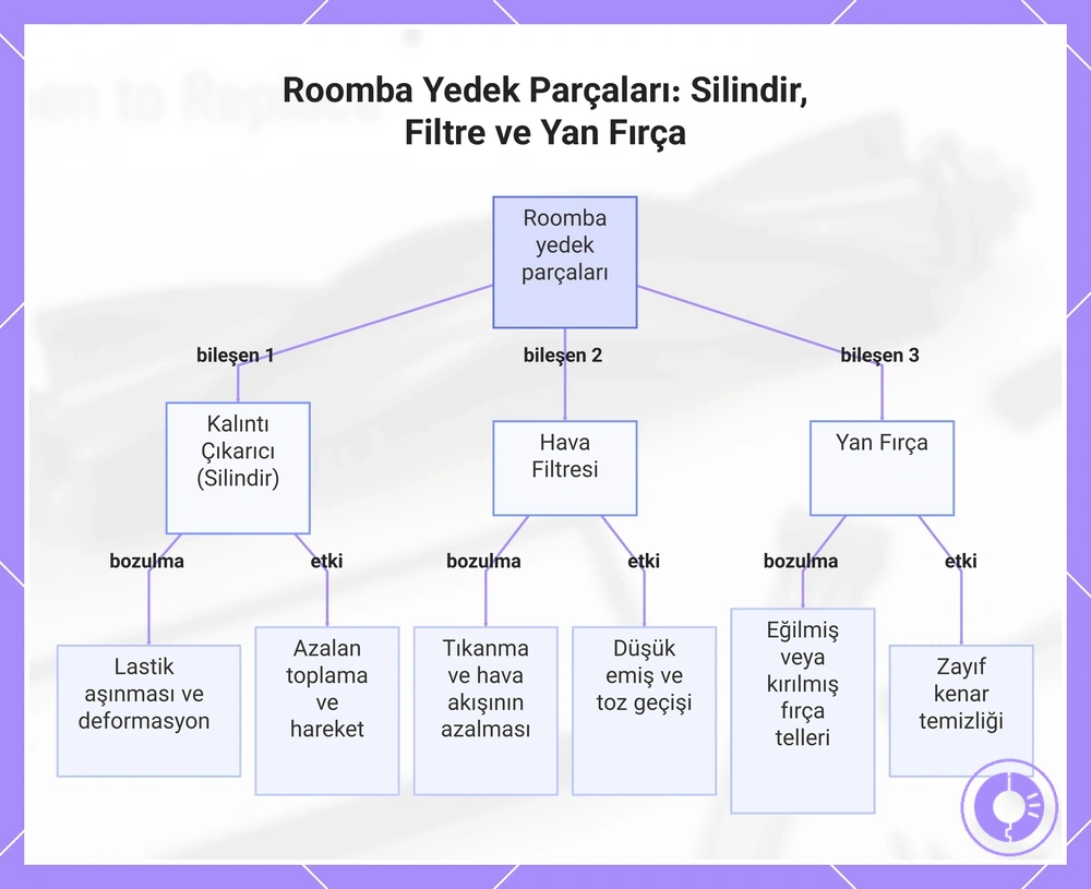 Roomba Yedek Parçaları: Silindir, Filtre ve Yan Fırça
