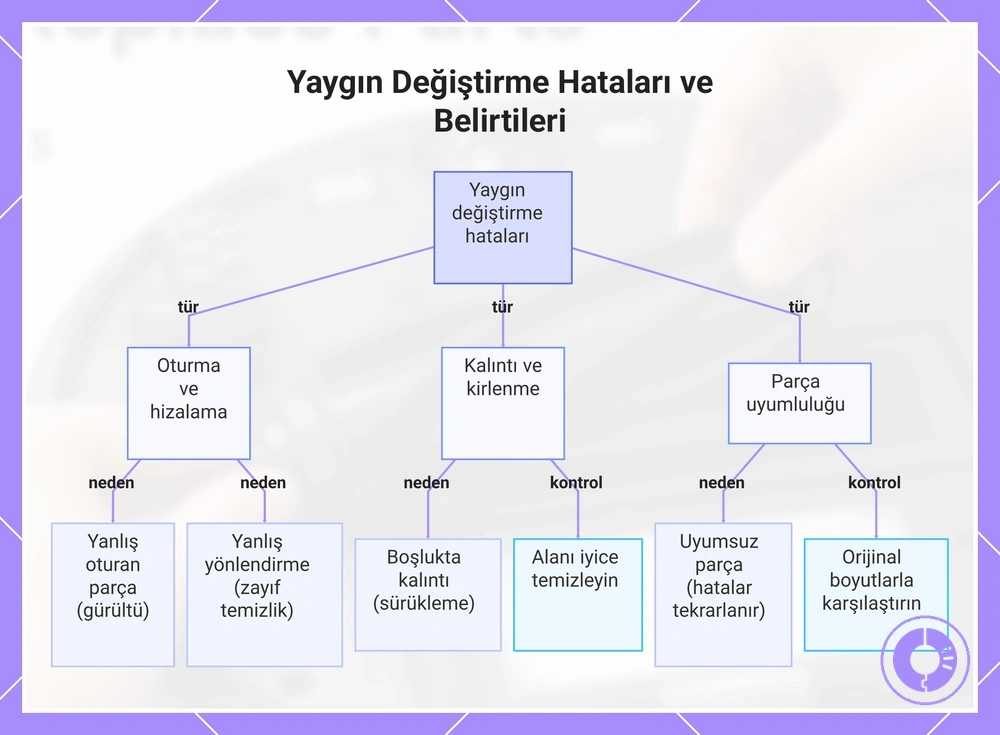 Yaygın Değiştirme Hataları ve Belirtileri
