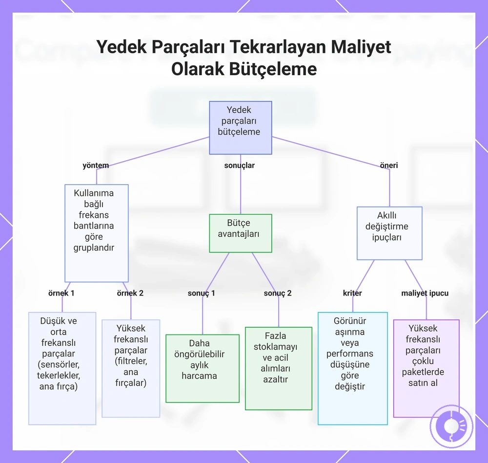 Yedek Parçaları Tekrarlayan Maliyet Olarak Bütçeleme
